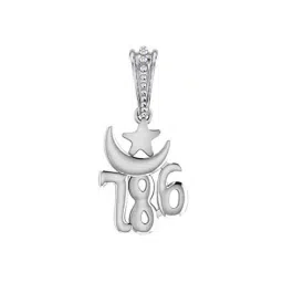 akshat sapphire Silver Religious & Lucky 786 Pendant image 1