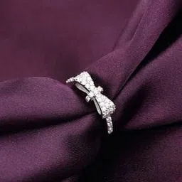 Women Sterling Silver Bow Ring-image-37