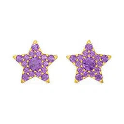 joyalukkas Women Yellow Gold Stone-Studded Stud Earrings-picture-35