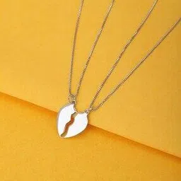 carlton london Rhodium-Plated Broken Heart Chain-picture-33