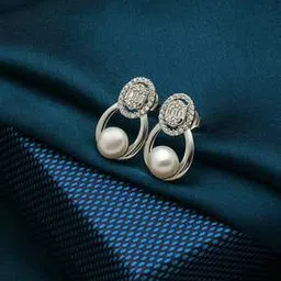 silberry Sterling Silver Stone-Studded Stud Earrings-picture-27