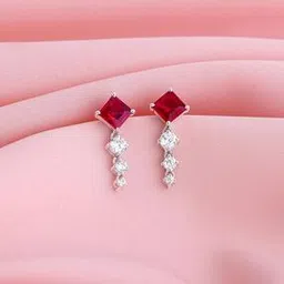 giva Women Sterling Silver Rose Gold-Plated Drop Earrings-picture-26