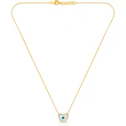 malabar gold & diamonds Women Yellow Gold Evil Eye Pendant with Chain image 1