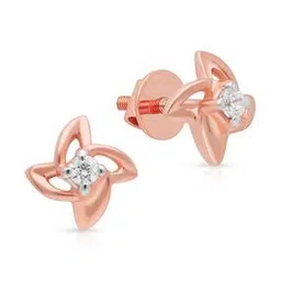 malabar gold & diamonds Women Rose Gold Stud Earrings-picture-11