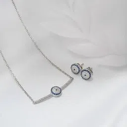 silberry Women Sterling Silver Necklace & Earrings Set-picture-17
