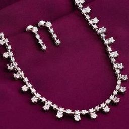 giva Sterling Silver Zirconia Necklace & Earrings Set-picture-47
