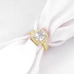 giva Silver Golden Solitaire Radiance Ring-picture-27