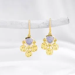 giva Sterling Silver Chalcedony Dangler Earrings-picture-14