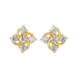 joyalukkas Women Yellow Gold Stone-Studded Stud Earrings-picture-44