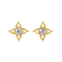 joyalukkas Women Yellow Gold Floral Stud Earrings-picture-29