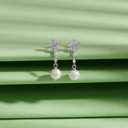 silvostyle by png Women Sterling Silver Perpetual Radiance Drop Earrings-picture-18