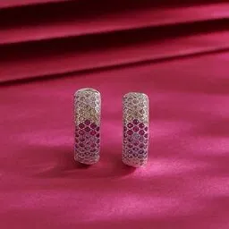 silvostyle by png Women Sterling Silver Enigmatic Melody Huggie Earrings-picture-42