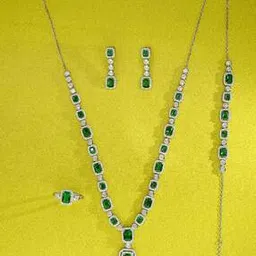 silvostyle by png Women Sterling Silver Stone-Studded Multi-Piece Set-picture-23