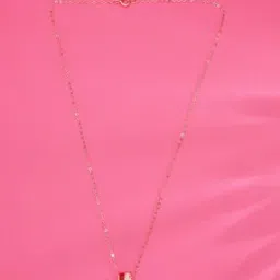 silvostyle by png Women Sterling Silver Gold-Plated Chain with Modish Medallion Pendant-picture-17