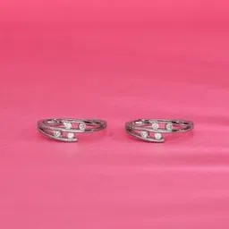 silvostyle by png Women Sterling Silver Elegant Loop Toe Rings-picture-36