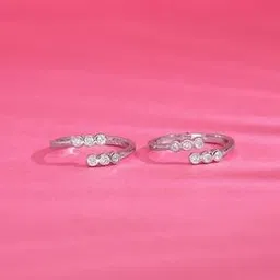 silvostyle by png Women Sterling Silver Barefoot Beauty Toe Rings-picture-16