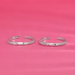silvostyle by png Women Sterling Silver Lines Toe Rings-picture-51