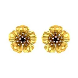 p.c. chandra jewellers Women Yellow Gold Petal Design Stud Earrings-picture-38