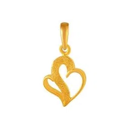 p.c. chandra jewellers Women Yellow Gold B Initial Graceful Heart Pendant-picture-40
