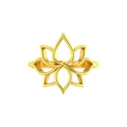p.c. chandra jewellers Women Yellow Gold Lotus Ring-picture-36