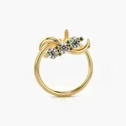 valanova Women Yellow Gold Lab Grown Diamond Nose Pin-picture-33