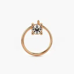valanova Women Rose Gold Lab Grown Diamond Nose Pin-picture-20