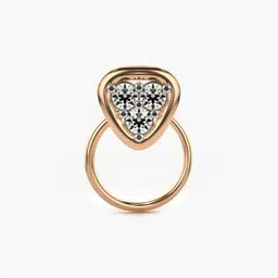 valanova Women Rose Gold Lab Grown Diamond Nose Pin-picture-12