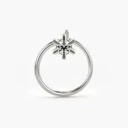 valanova Women Sterling Silver Lab Grown Diamond Nose Pin-picture-22