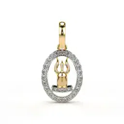 valanova Women Yellow Gold Lab Grown Diamond-Studded Pendant-picture-10