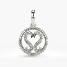 valanova Women White Gold Lab Grown Diamond-Studded Pendant-picture-27
