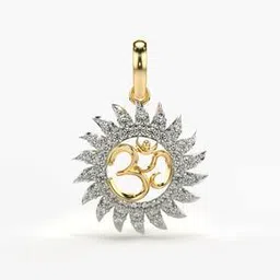 valanova Women Yellow Gold Lab Grown Diamond-Studded Pendant-picture-27