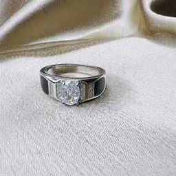 arte Men Sterling Silver American Diamond-Studded Ring-picture-48