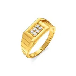 joyalukkas Men Yellow Gold Stone-Studded Band Ring-picture-14