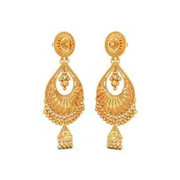 joyalukkas Women Yellow Gold Drop Earrings-picture-48