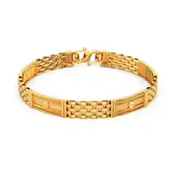 Men Yellow Gold Link Bracelet-image-16