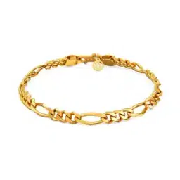 Men Yellow Gold Link Bracelet-image-32