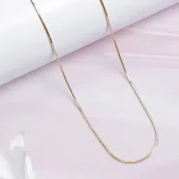 zavya Women Sterling Silver Rose Gold-Plated Serpentine Elegance Snake Chain image 1