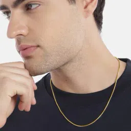 zavya Men Sterling Silver Gold-Plated Timeless Snake Chain image 1