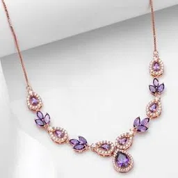 zavya Women Sterling Silver Rose Gold-Plated Necklace-picture-53