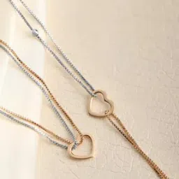 zavya Women Sterling Silver Dainty Hearts Anklets-picture-20