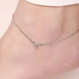 zavya Women Rhodium-Plated Sterling Silver Infinite Glamour Anklet-picture-41