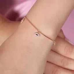zavya Women Sterling Silver Rose Gold-Plated Link Bracelet-picture-32