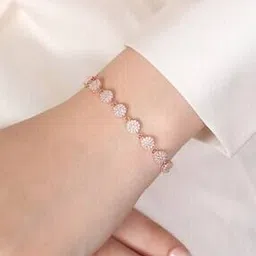 zavya Women Sterling Silver Rose Gold-Plated Bracelet-picture-36