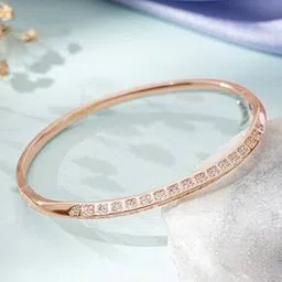 zavya Women Sterling Silver Rose Gold-Plated Elegant CZ-Studded Bracelet-picture-16