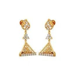 joyalukkas Women Yellow Gold Stone-Studded Jhumka Earrings-picture-22