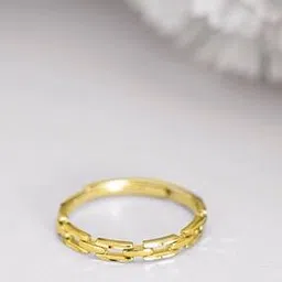 zavya Women Sterling Silver Gold-Plated Link Ring-picture-10
