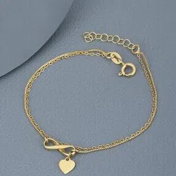 vanbelle Women Sterling Silver Gold-Plated Double Chain Link Bracelet-picture-12