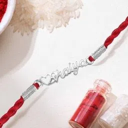 zavya Men Sterling Silver Bhaiya Rakhi with Roli Chawal-picture-23