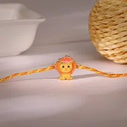 giva Kids Sterling Silver Gold-Plated Lion Rakhi-picture-50