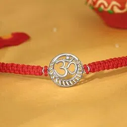 giva Men Sterling Silver Om Charm Tie-Up Rakhi-picture-20
